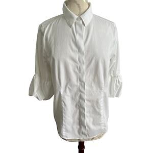Chicos Women's Puff Sleeve Button Up Blouse Size 0 (US S)